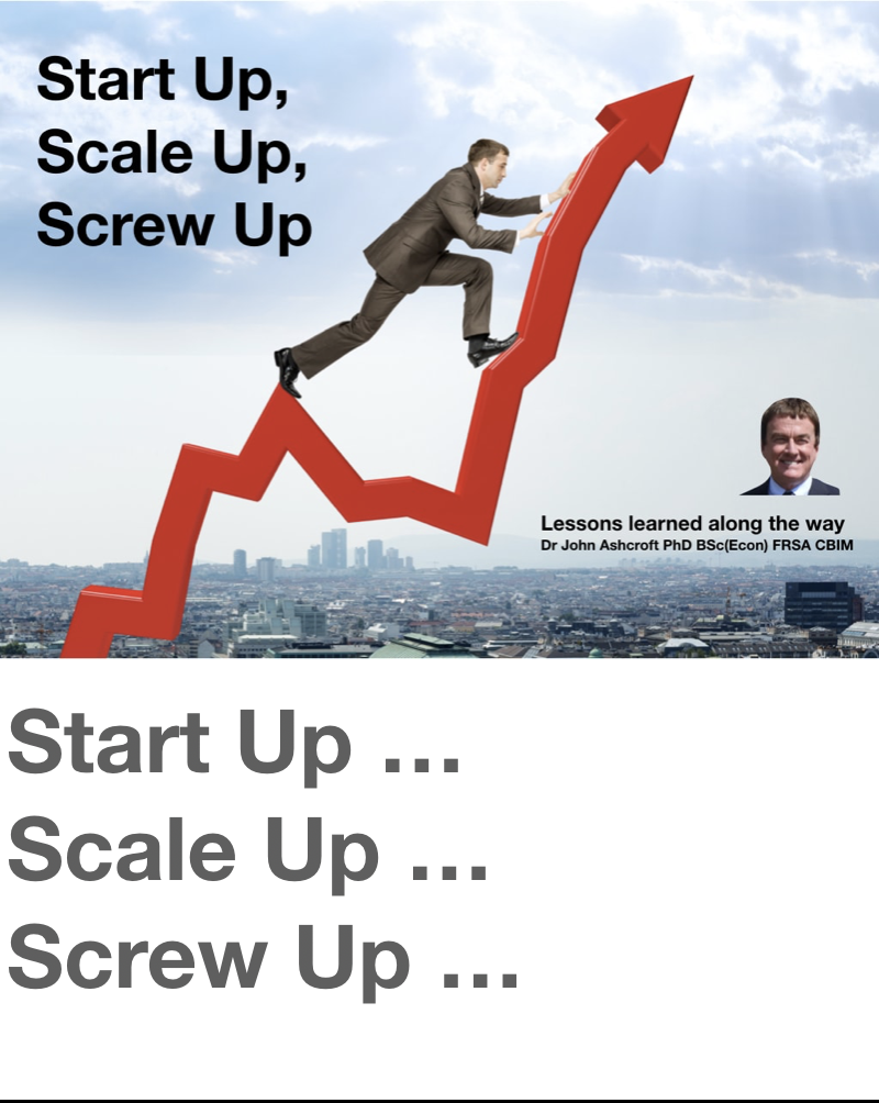 Business Club Start Up, Scale Up, Screw Up